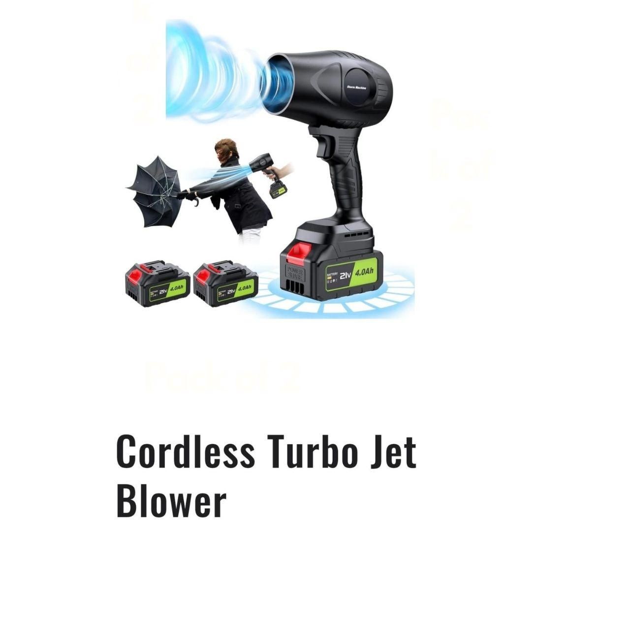 Cordless Turbo Jet Blower - Powerful Dust & Air Cleaning Tool